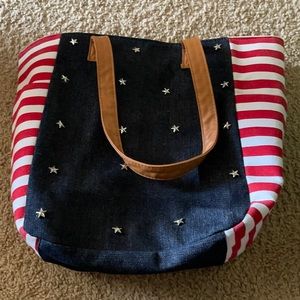 Charming Charlie Tote Bag Fourth of July NWOT